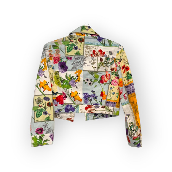 Alice‎ + Olivia Chloe Boxy Cropped Jacket Make A Statement Floral Size XS - Picture 4 of 9